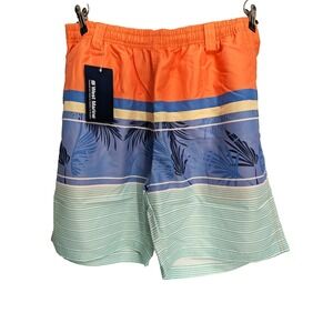 West Marine 🌴Orange Palm Jetty Shorts Swim Trunks - UPF 30- Men's  Large